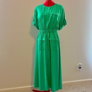 LOFT Green Utility Dress